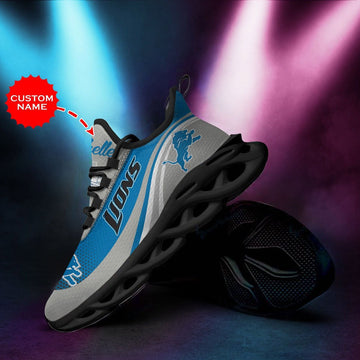 Detroit Lions Custom Personalized Max Soul Sneakers Running Sports Shoes For Men Women For Men Women