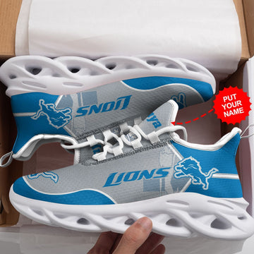 Detroit Lions Custom Personalized Max Soul Sneakers Running Sports Shoes For Men Women For Men Women