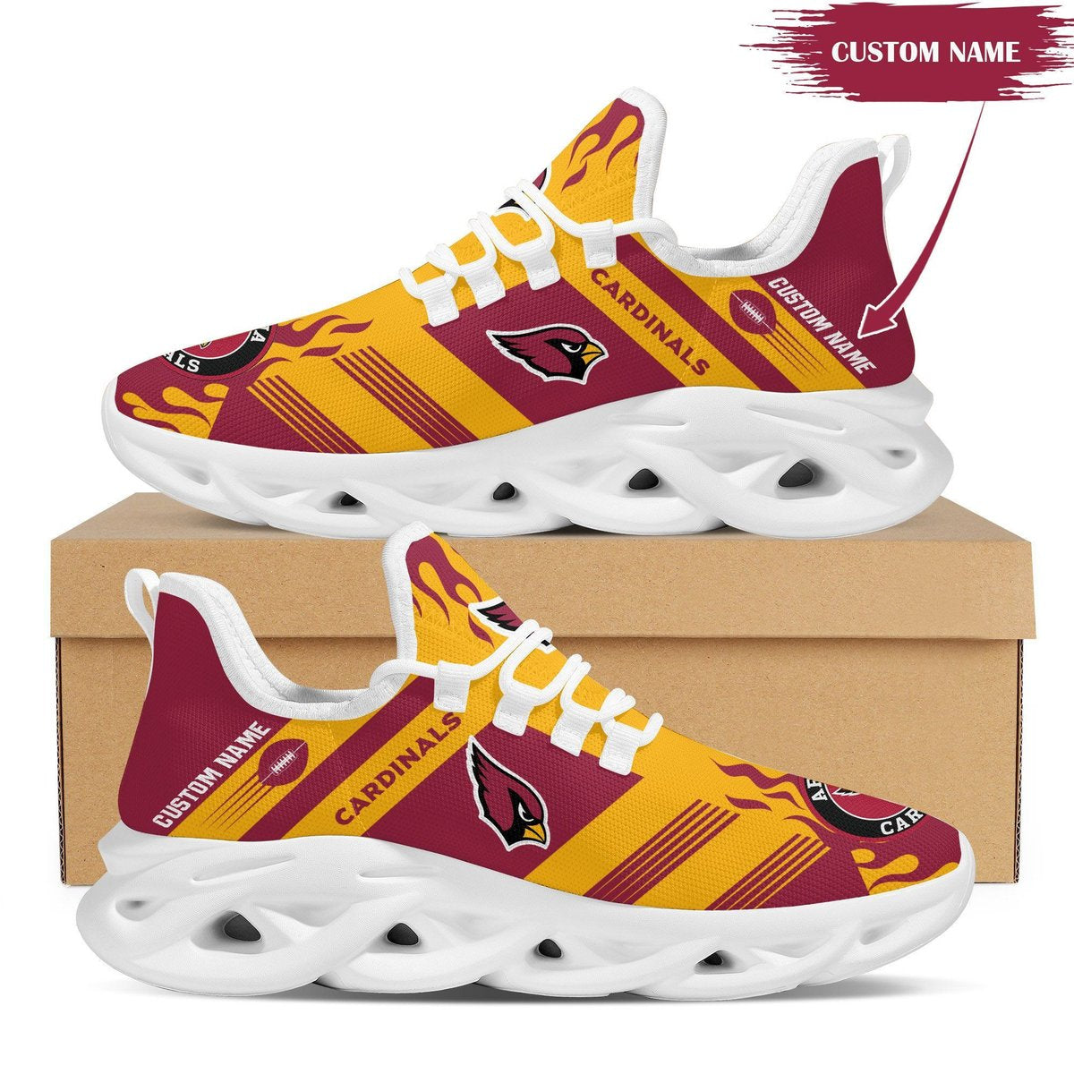 Arizona Cardinals Custom Personalized Max Soul Sneakers Running Sports Shoes For Men Women For Men Women