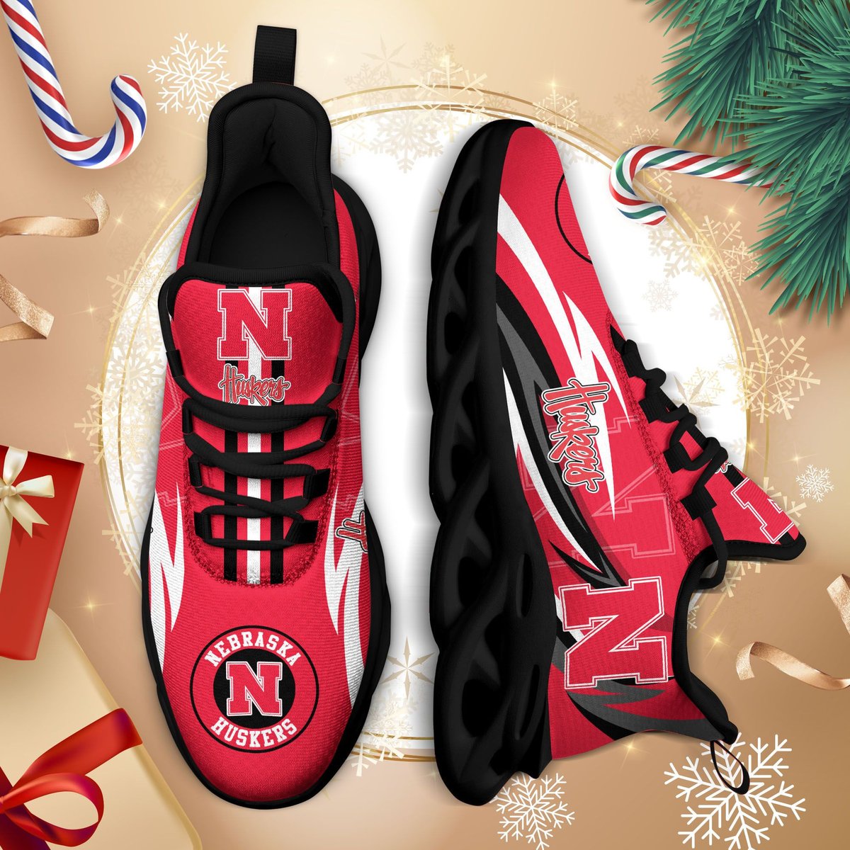 Ebraska Cornhuskers Ncaa2-max Soul Sneakers For This Season Na25188