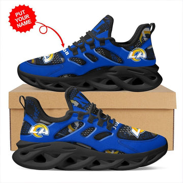 Los Angeles Rams Custom Name Personalized Max Soul Sneakers Running Sports Shoes For Men Women For Men Women