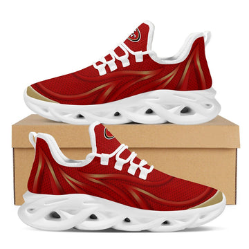 San Francisco 49ers Neon Flames Design Trending Max Soul Clunky Sneaker Shoes For Mens Womensamerican Football Team Fans For Men Women