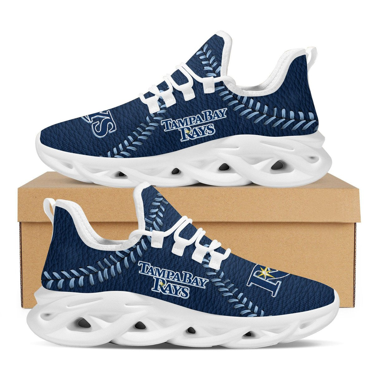 Tampa Bay Rays Baseball Teams Leather Surface Design Trending Max Soul Clunky Sneaker Shoes For Mens Womens For Men Women