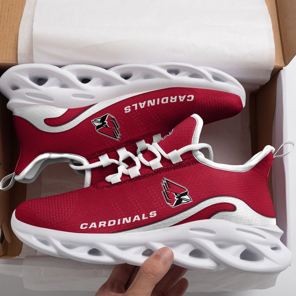 Ball State Cardinals New Trending D Printed Max Soul Clunky Sneaker Shoes For Men Women