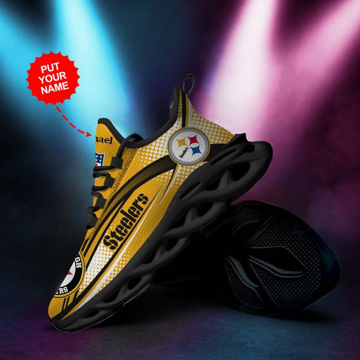 Pittsburgh Steelers Custom Personalized Max Soul Sneakers Running Sports Shoes For Men Women For Men Women