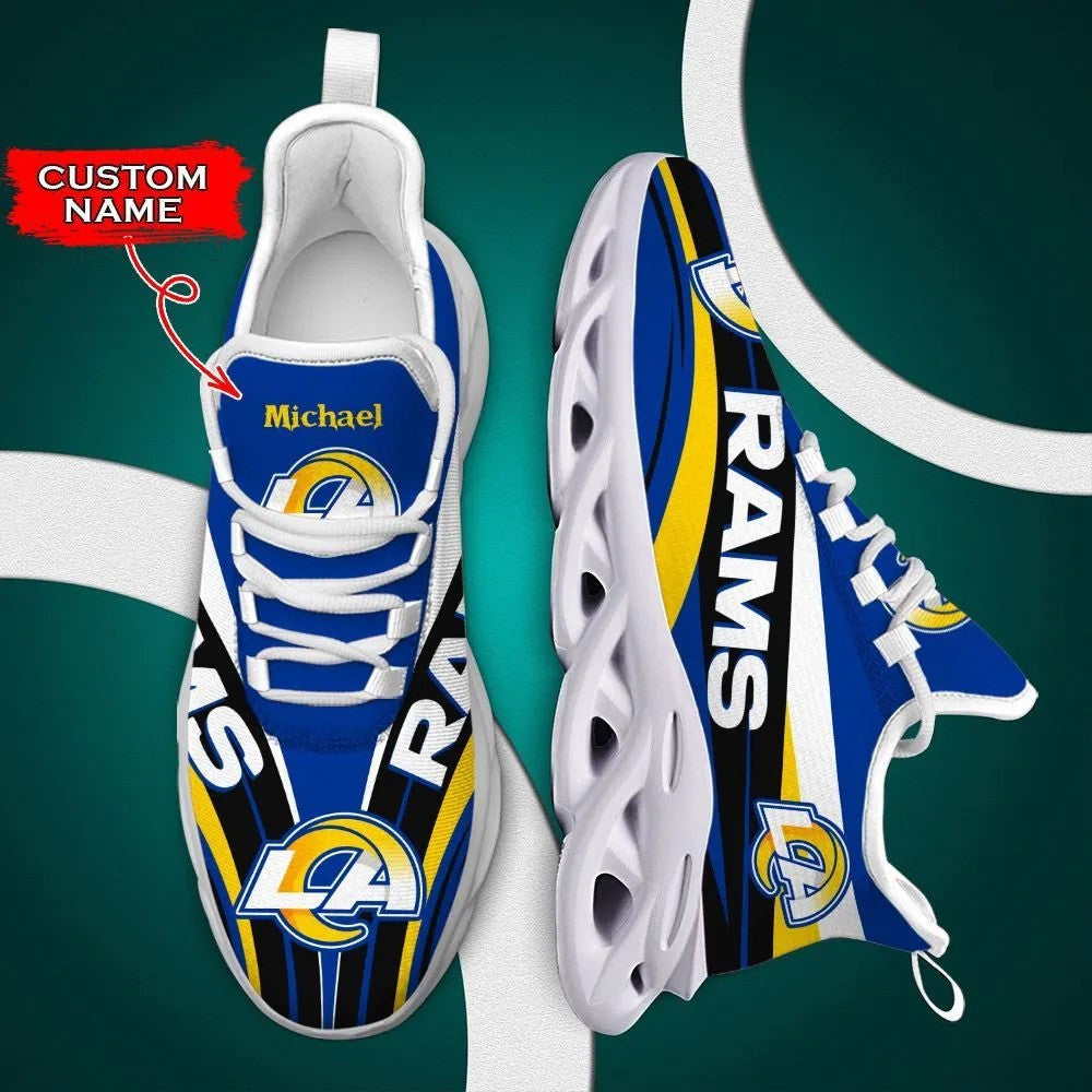 Los Angeles Rams Max Soul Shoes Luxury Custom Name 02 M3bth0900 For Men Women