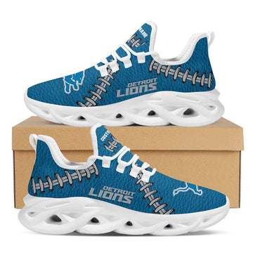 Detroit Lionsfootball Leather Surface Design Trending Max Soul Clunky Sneaker Shoes Custom Name Personalized For Mens Womens For Men Women