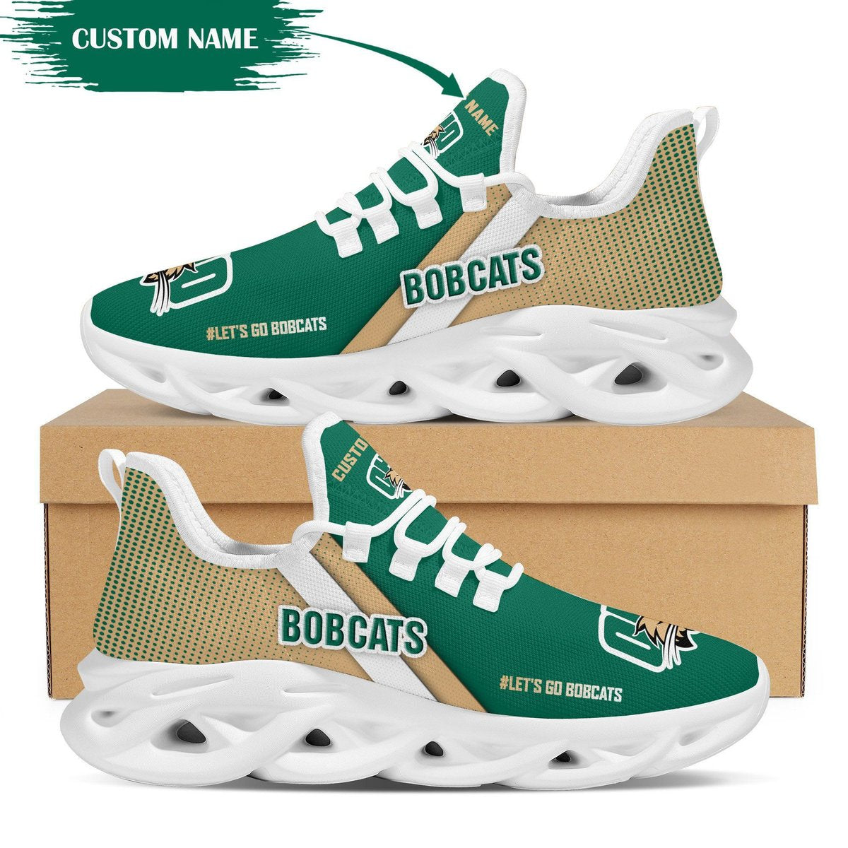 Ohio Bobcats Custom Personalized Max Soul Sneakers Running Sports Shoes For Men Women For Men Women