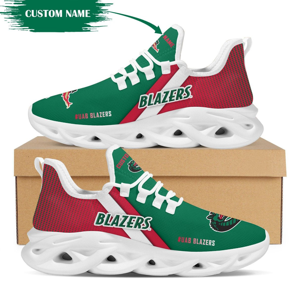 Uab Blazers Custom Personalized Max Soul Sneakers Running Sports Shoes For Men Women For Men Women