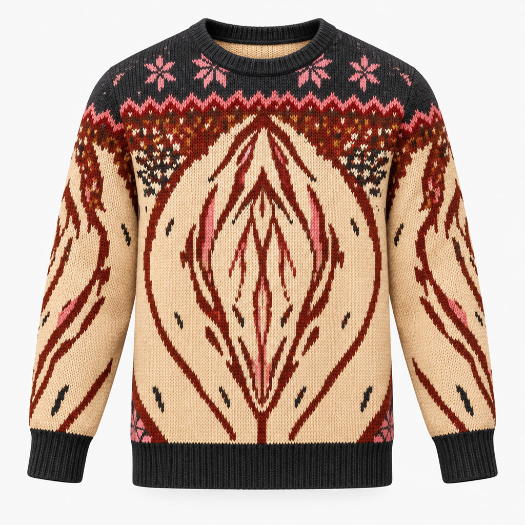 Abstract Feminine Art Christmas Ugly Sweater 2026