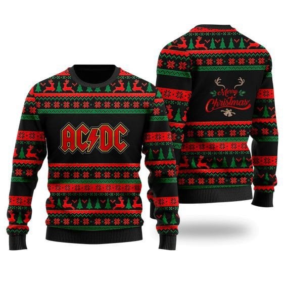 Acdc Music Band Ugly Sweater Gifts, Acdc Band Gift For Fans Ugly Sweater 625