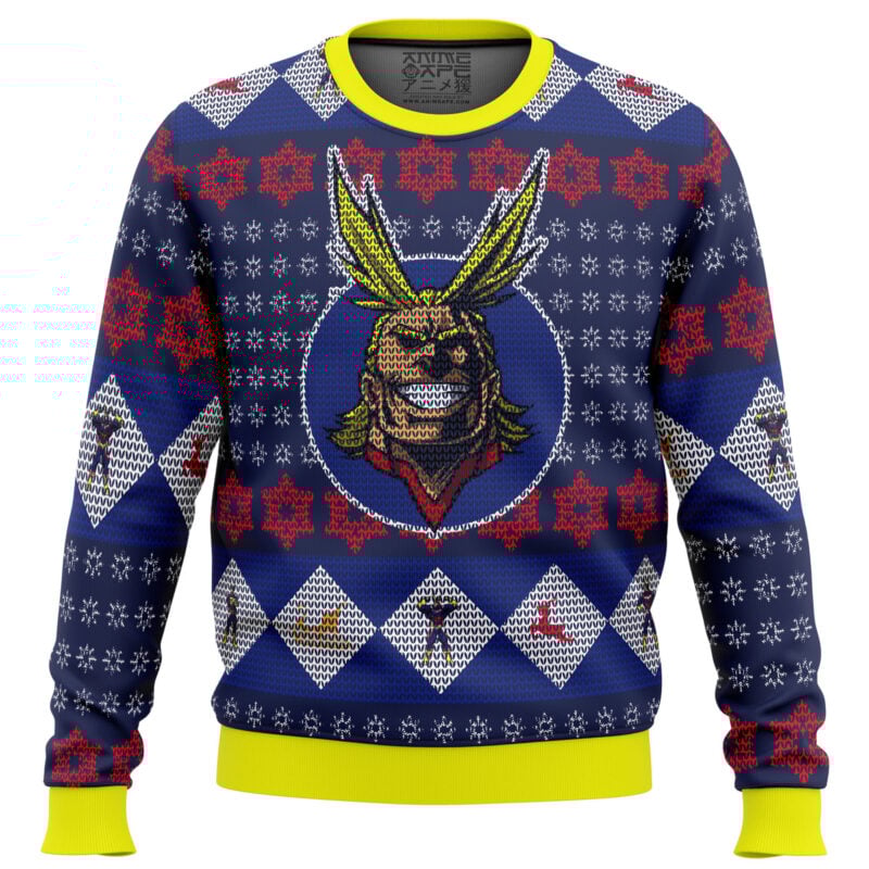 All Might My Hero Academia Ugly Christmas Sweater