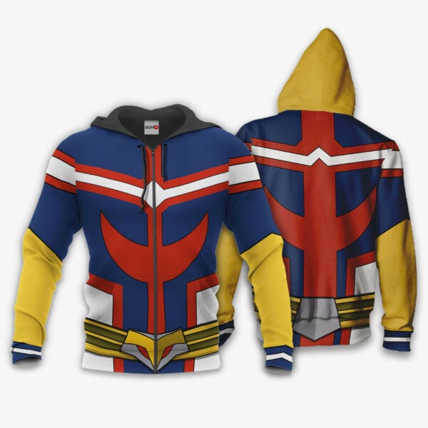 All Might Uniform My Hero Academia Anime 3k71 Fan Gift Stylist Unisex Cartoon 3d Hoodie Zip Hoodie 567