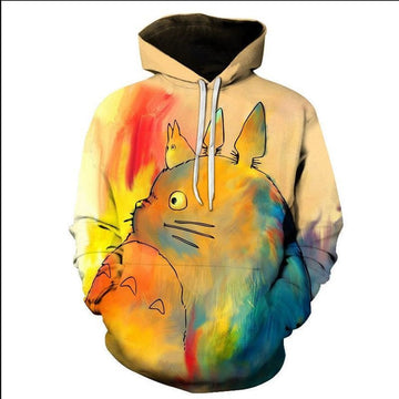 Anime Cute Totoro 3d Hoodie Zip Hoodie