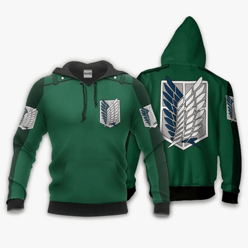 Aot Scout Wings Of Freedom Attack On Titan Anime Manga For Men And Women 3d Hoodie Zip Hoodie