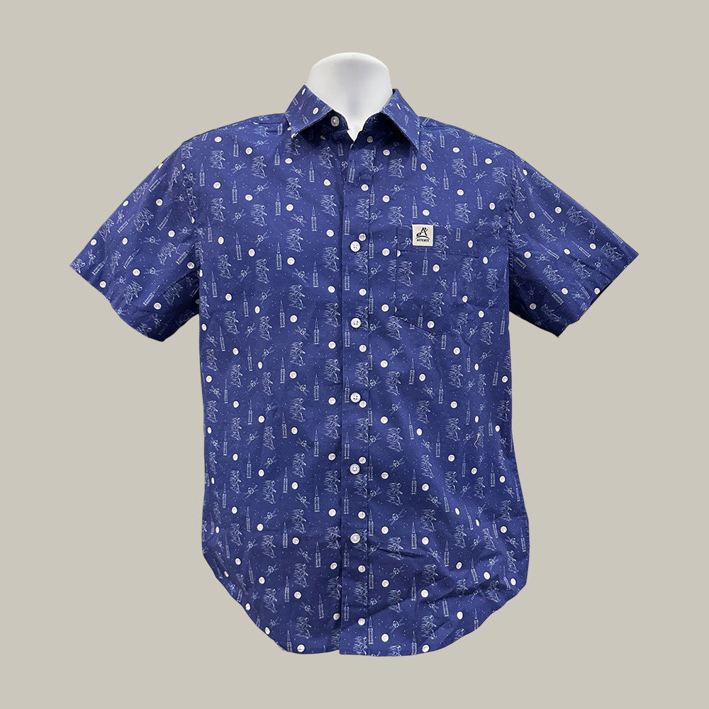 Artemis II Space Mission 2026 Button Up Shirt First Lunar Flyby 2026 Shirt Present For Father