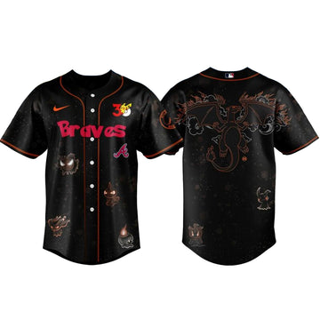Atlanta Braves Pokemon 30th Anniversary 1996-2026 Baseball Jersey