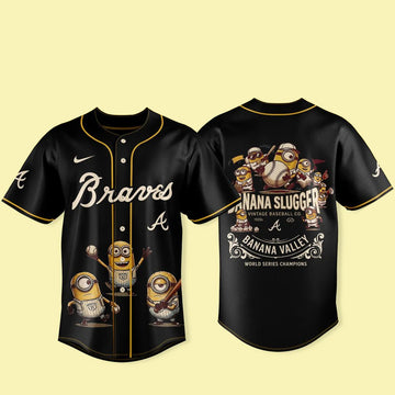 Atlanta Braves x Minions and Monsters 2026 Vintage 1920s Baseball Jersey