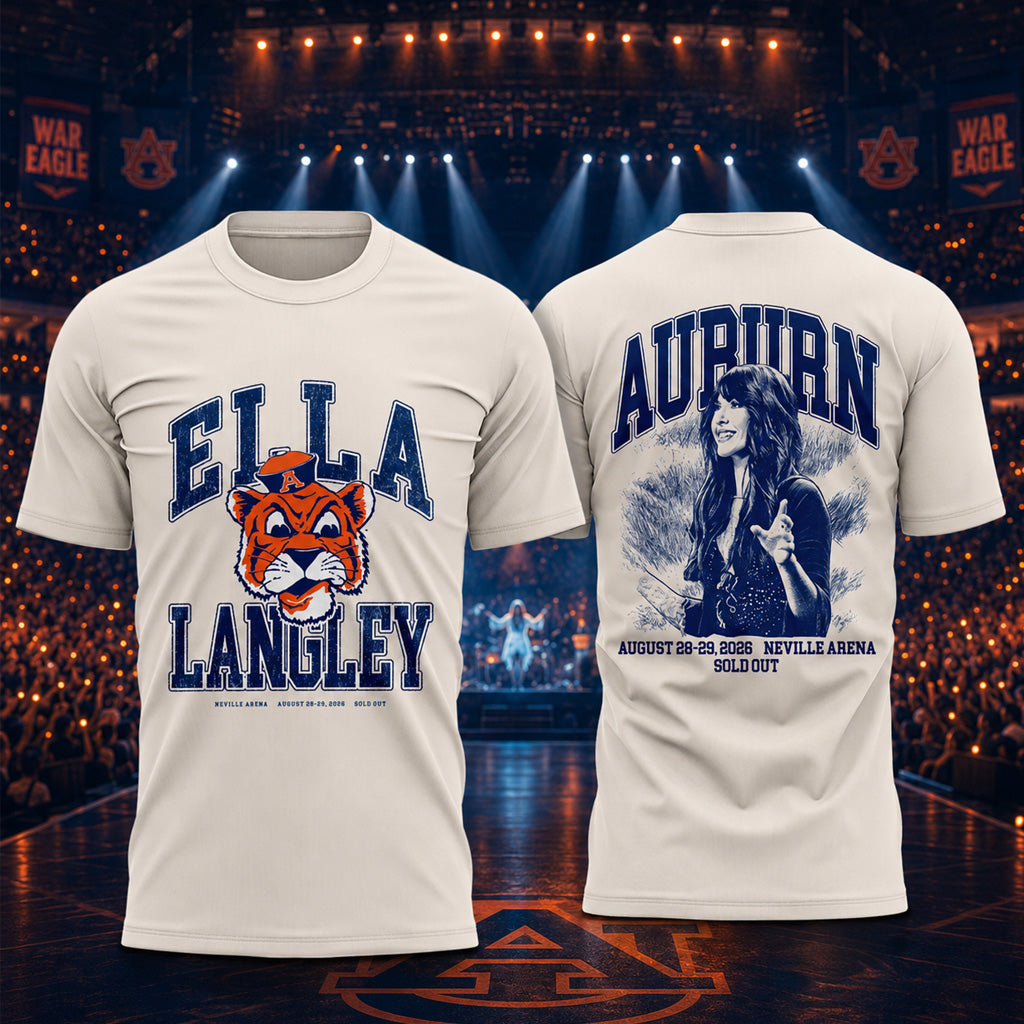 Auburn Tigers x Ella Langley The Dandelion Tour 2026 Graphic Shirt for College Football and Country Music Fans