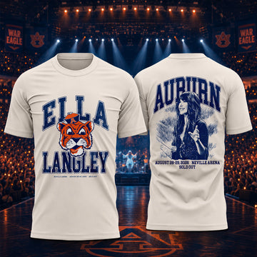 Auburn Tigers x Ella Langley The Dandelion Tour 2026 Graphic Shirt for College Football and Country Music Fans