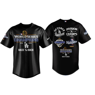 Back To Back - LA Dodgers 2025 World Series Champions Baseball Jersey