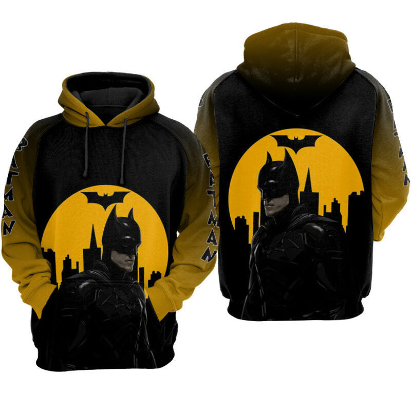 Batman City Back Yellow Black Hoodie Zip Hoodie