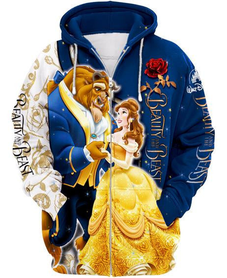 Beauty And The Beast Zip-up Hoodie
