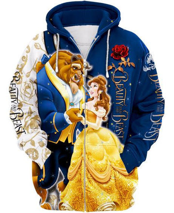 Beauty And The Beast Zip-up Hoodie