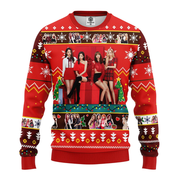 Black Pink Music Band Merry Xmas Gift Ugly Christmas Sweater 323
