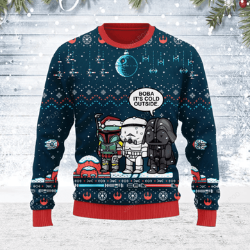 Boba Fett It's Cold Outside Ugly Christmas Sweater, All Over Print Sweatshirt