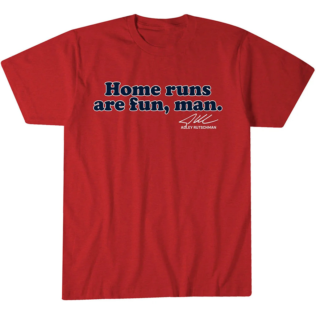 Boston Red Sox Adley Rutschman Home Runs Are Fun, Man Graphic Shirt for Baseball Fans