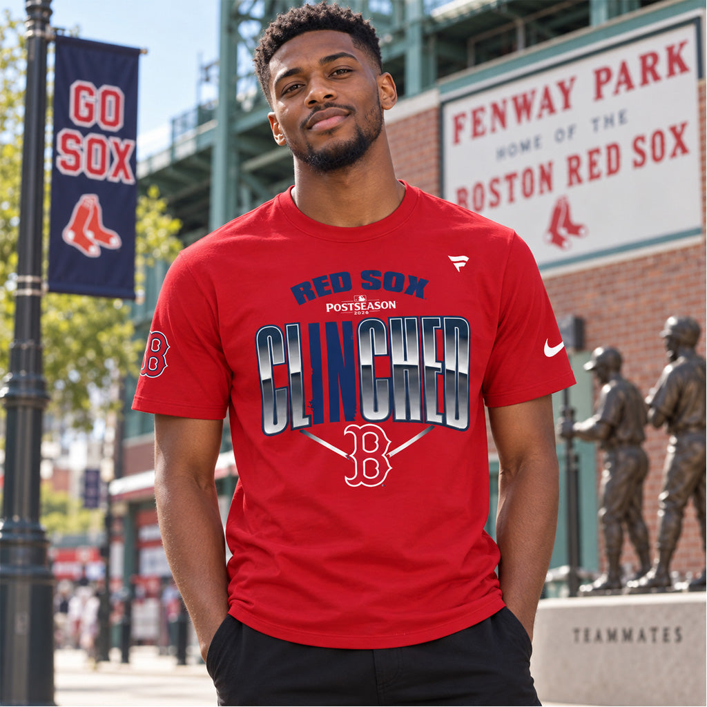Boston Red Sox Clinched Postseason 2026 Major League Baseball Red Graphic Shirt for Baseball Fans