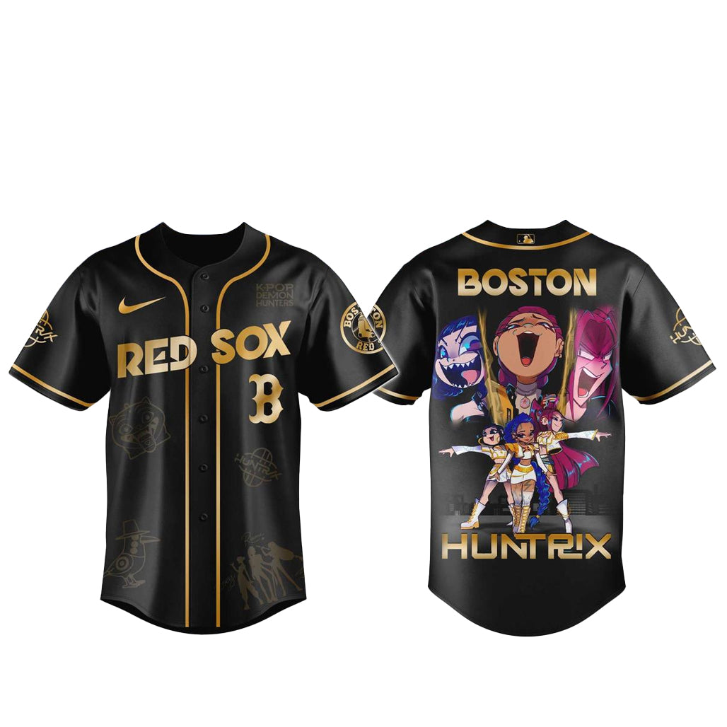 Boston Red Sox x Kpop Demon Hunter 2026 Golden Baseball Jersey
