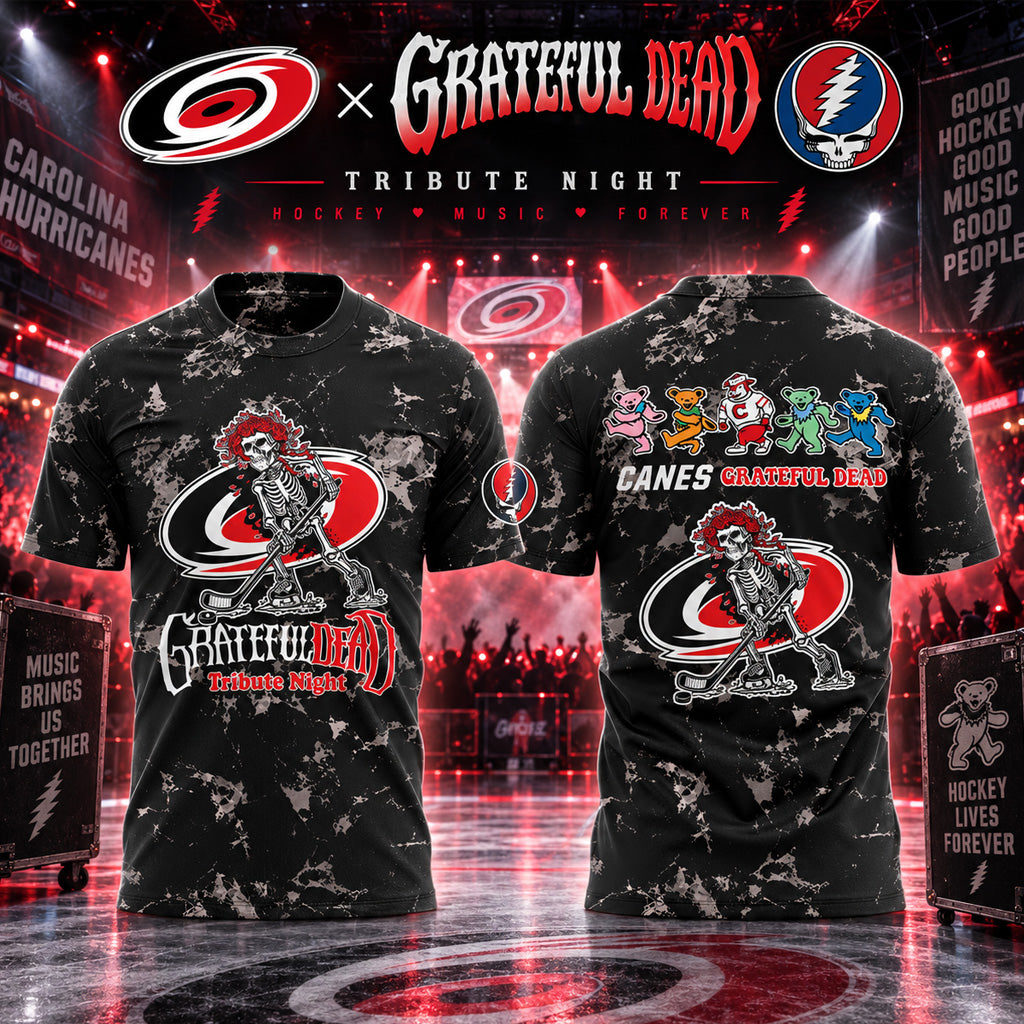 Carolina Hurricanes Grateful Dead Night 2026 Graphic Shirt for Hockey Fans