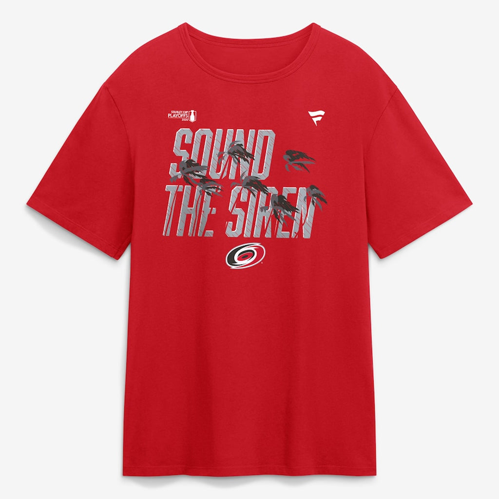 Carolina Hurricanes Red 2026 Stanley Cup Playoffs Hometown Slogan Sound The Siren T-Shirt