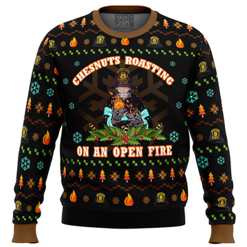Fire Force Chesnuts Roasting Ugly Christmas Sweater