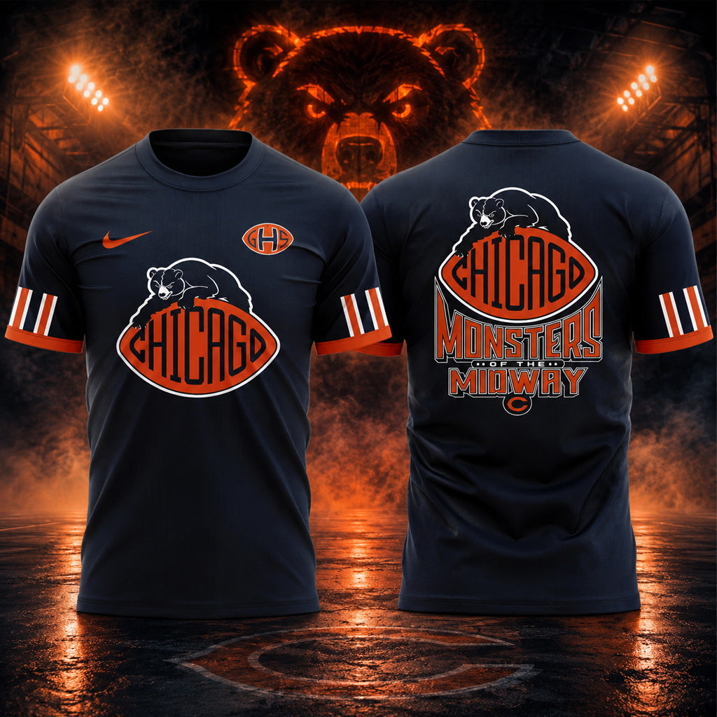 Chicago Bears 2026 Monsters of the Midway Graphic Shirt for Football Fans
