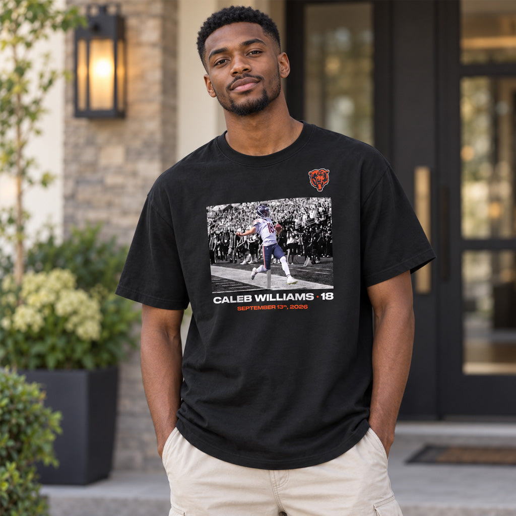 Chicago Bears Caleb Williams Flash Features Week 1 Graphic Shirt for Football Fans