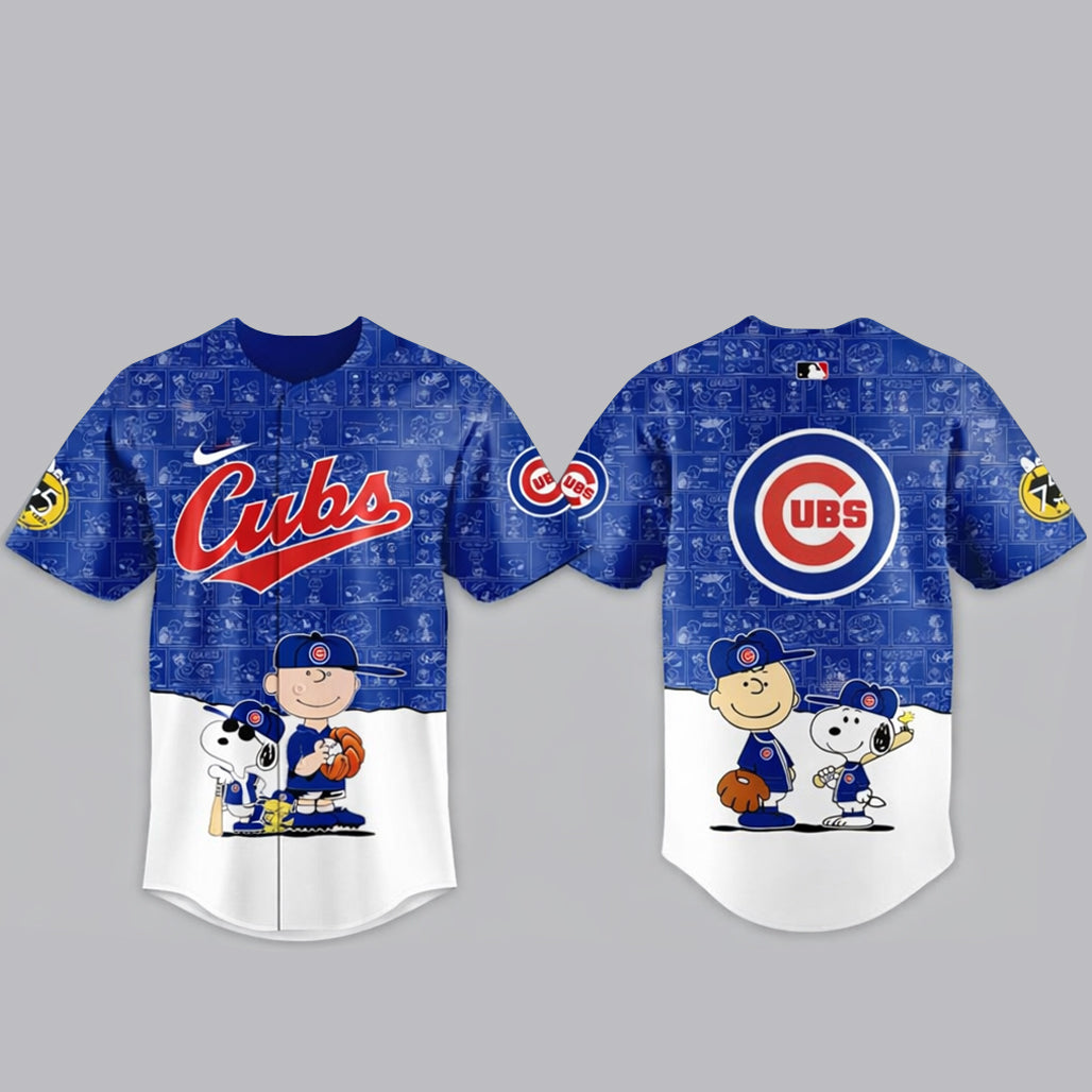 Chicago Cubs Peanuts Day 2026 Gameday Celebration Baseball Jersey