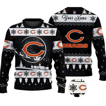 Chicago Bears NFL Ugly Christmas Sweater - Name Customized