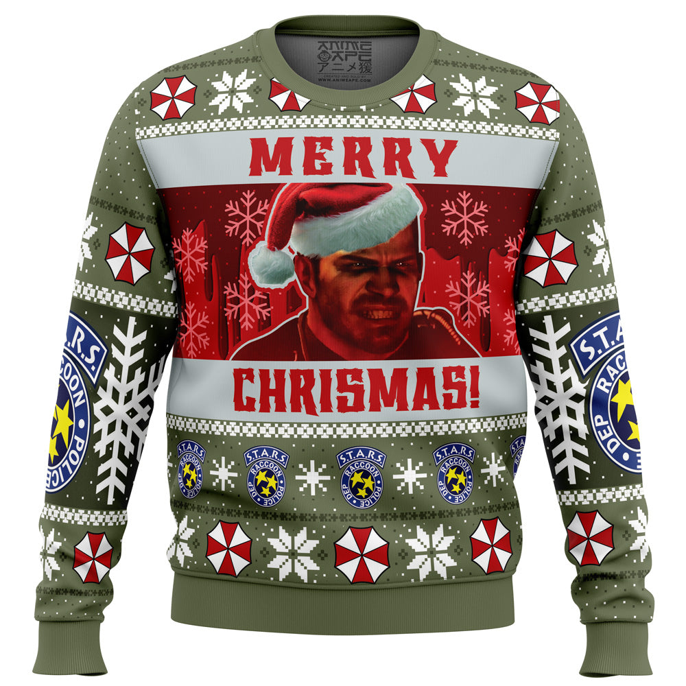 Chrismas Chris Redfield Bloodline Resident Evil Ugly Christmas Sweater