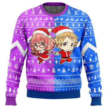 Christmas Akihito And Mirai Beyond the Boundary Ugly Christmas Sweater
