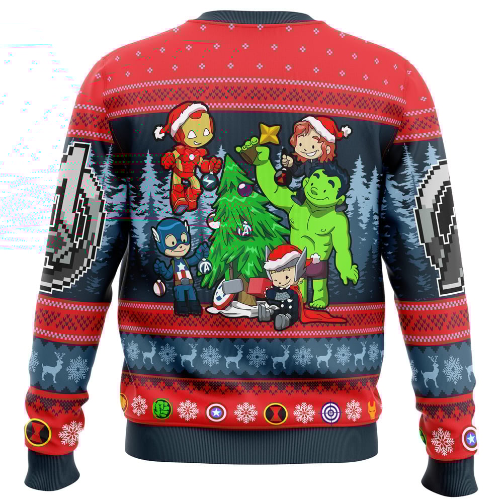 Christmas Avengers Chibi Marvel Comics Ugly Christmas Sweater