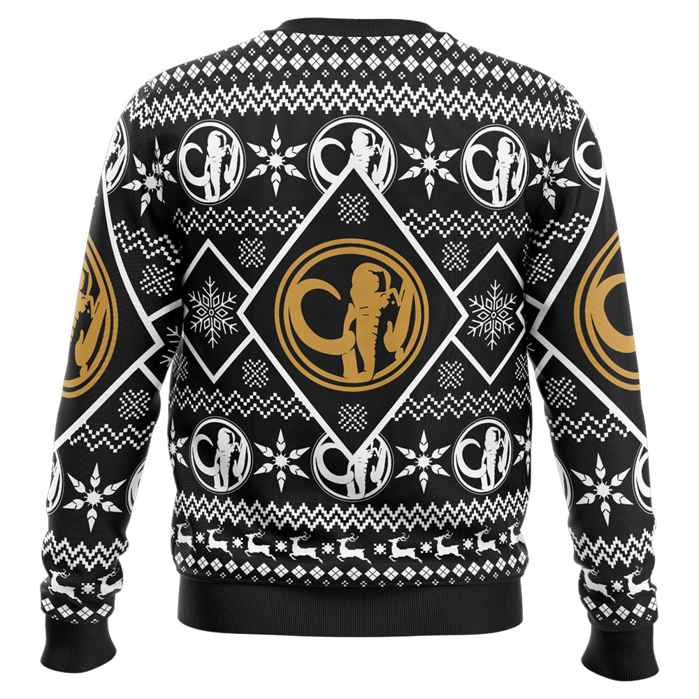 Christmas Black Ranger Power Rangers Ugly Christmas Sweater
