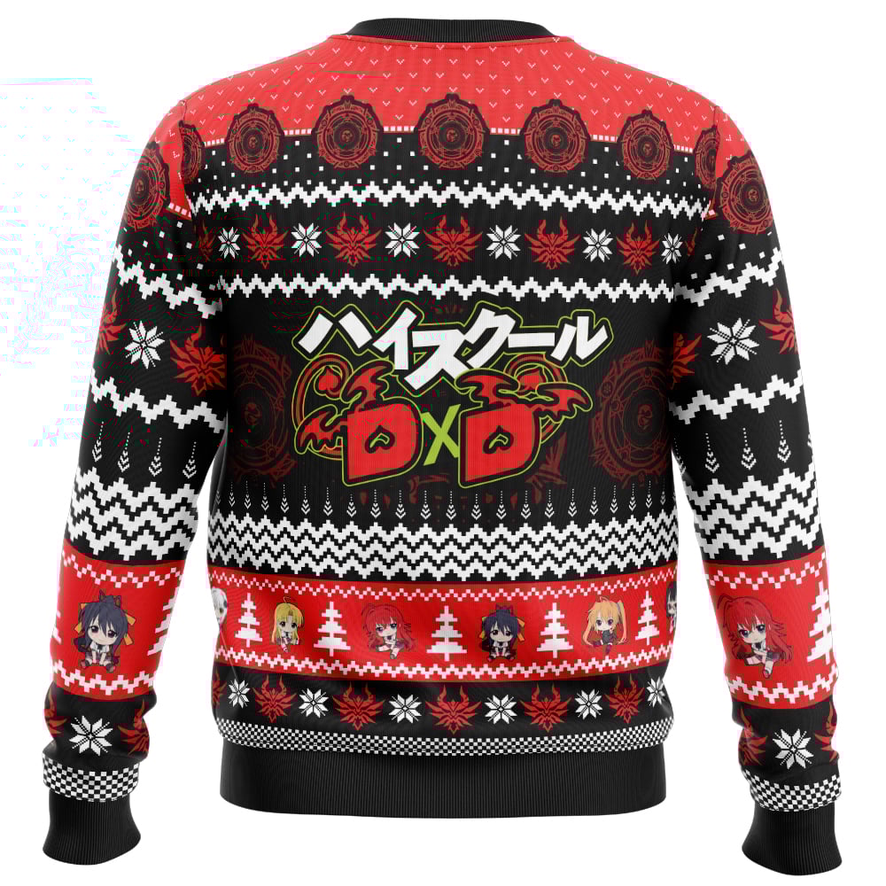 Christmas Characters High School DxD Ugly Christmas Sweater