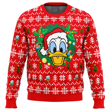 Donald Duck Christmas Head Ugly Christmas Sweater