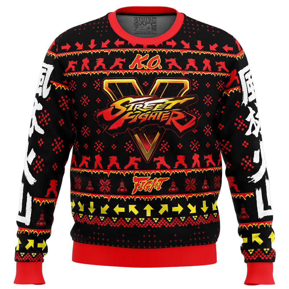 Christmas Ryu Street Fighter Ugly Christmas Sweater