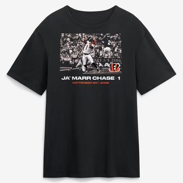 Cincinnati Bengals Ja'Marr Chase Flash Features Week 2 Graphic Shirt for Football Fans
