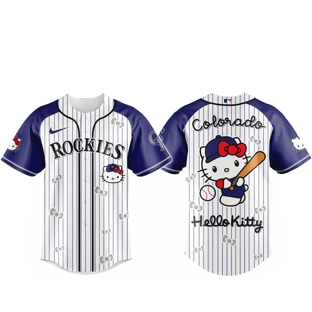 Colorado Rockies x Hello Kitty 2026 And Sanrio World Baseball Jersey