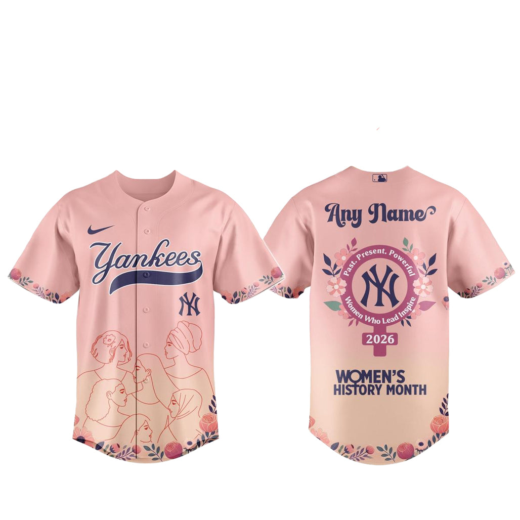 Custom Name New York Yankees x Women’s History Month Baseball Jersey